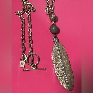 Tat2 Casbah Feather and Labradorite Necklace